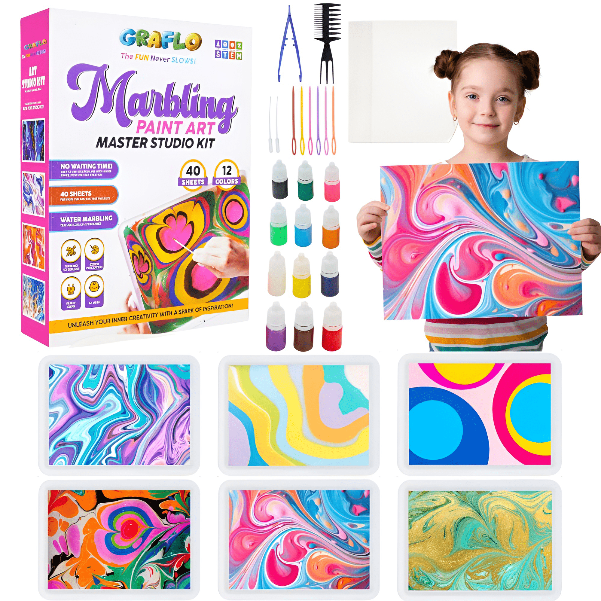 marbling paint kit for kids