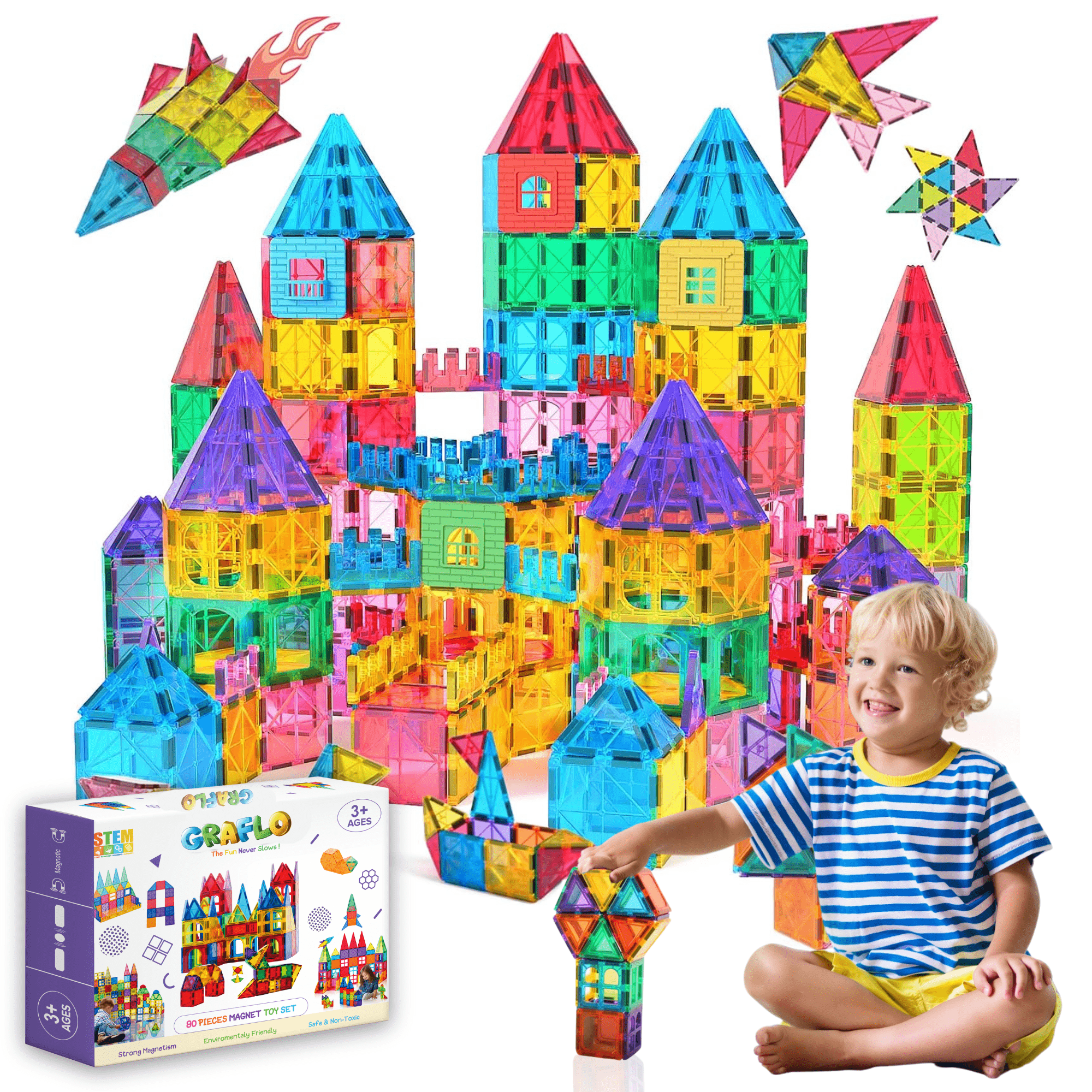 90-piece magnetic tiles