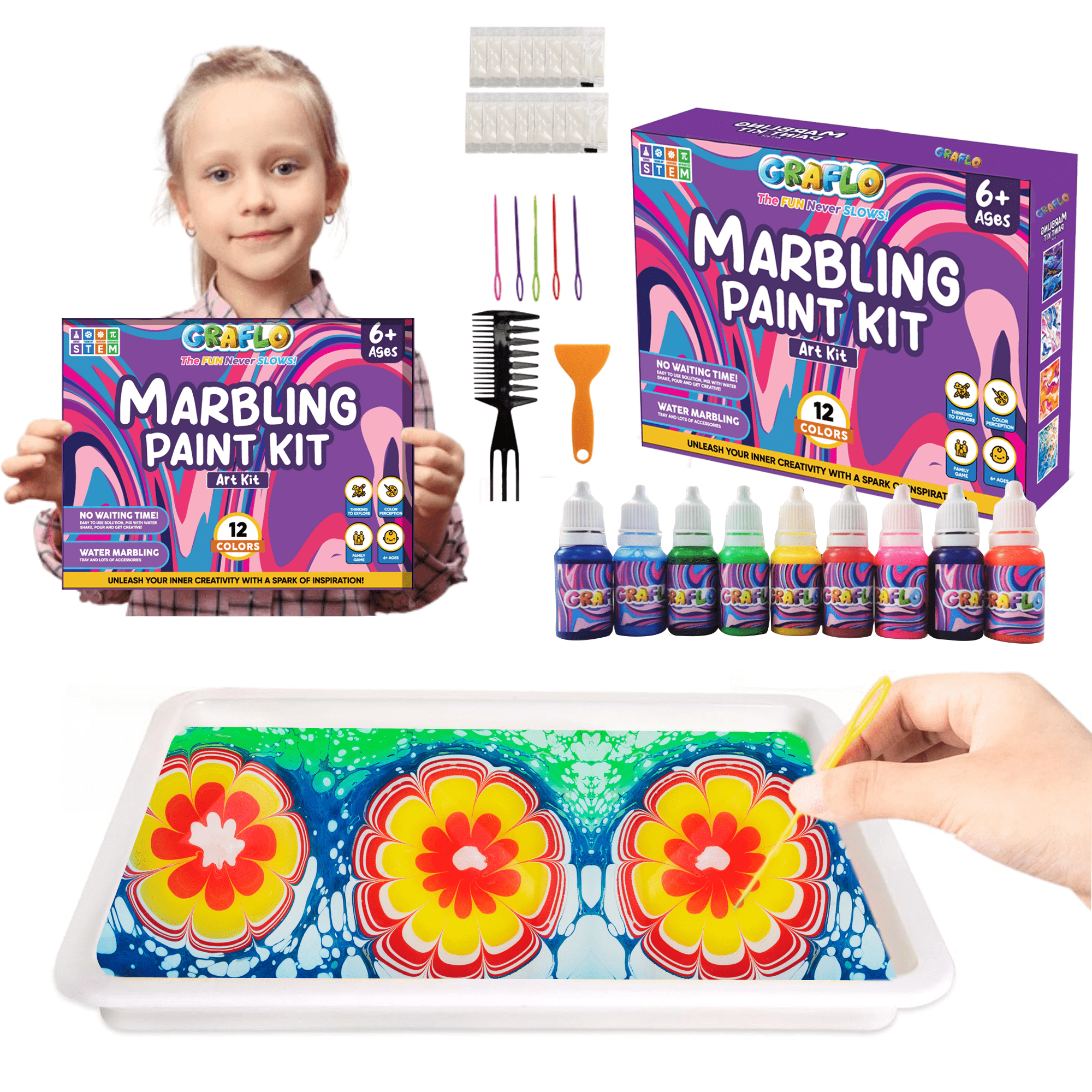 marbling paint kit for kids
