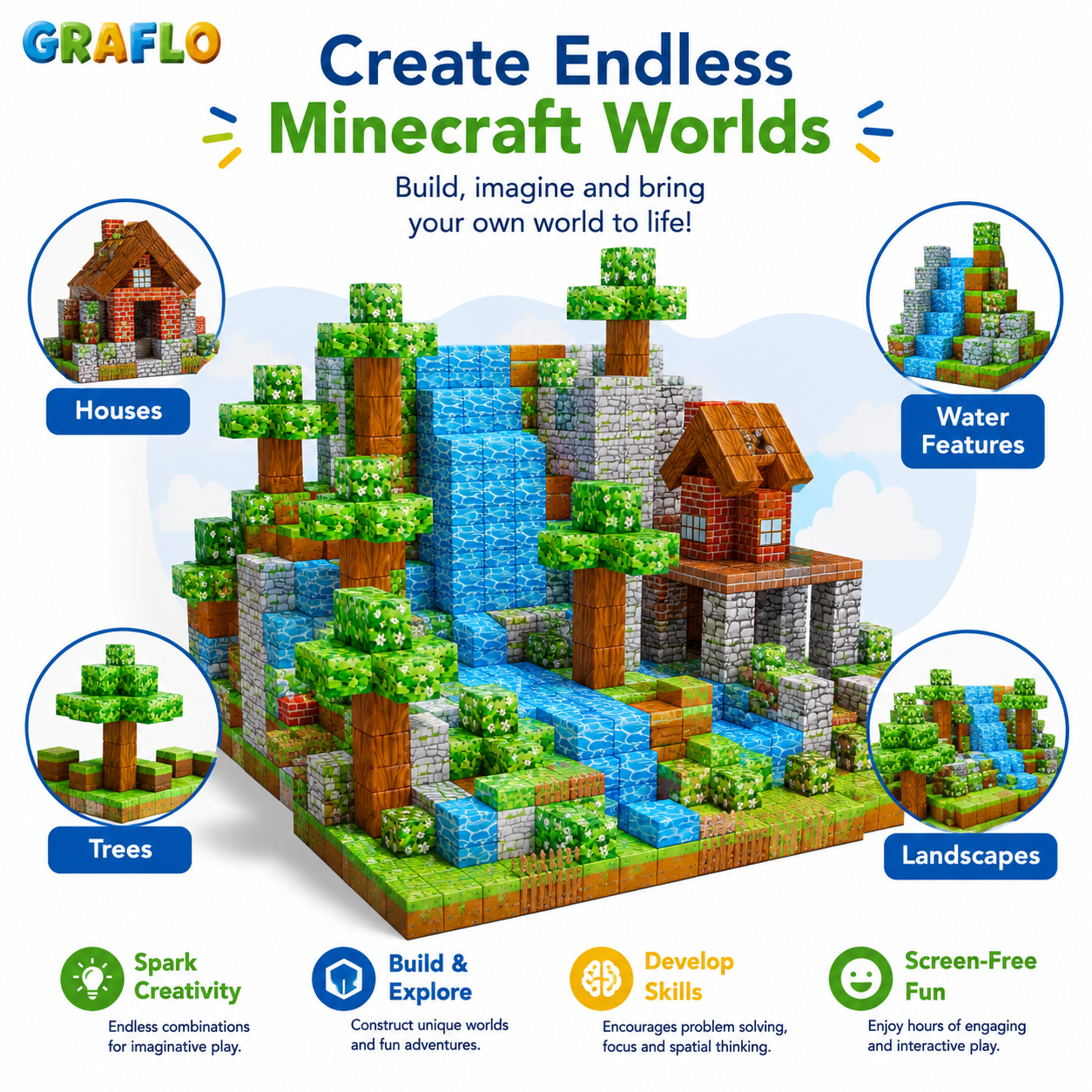 GRAFLO Colorful building blocks for creativity