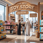 A modern toy store in the UAE featuring educational toys and building blocks