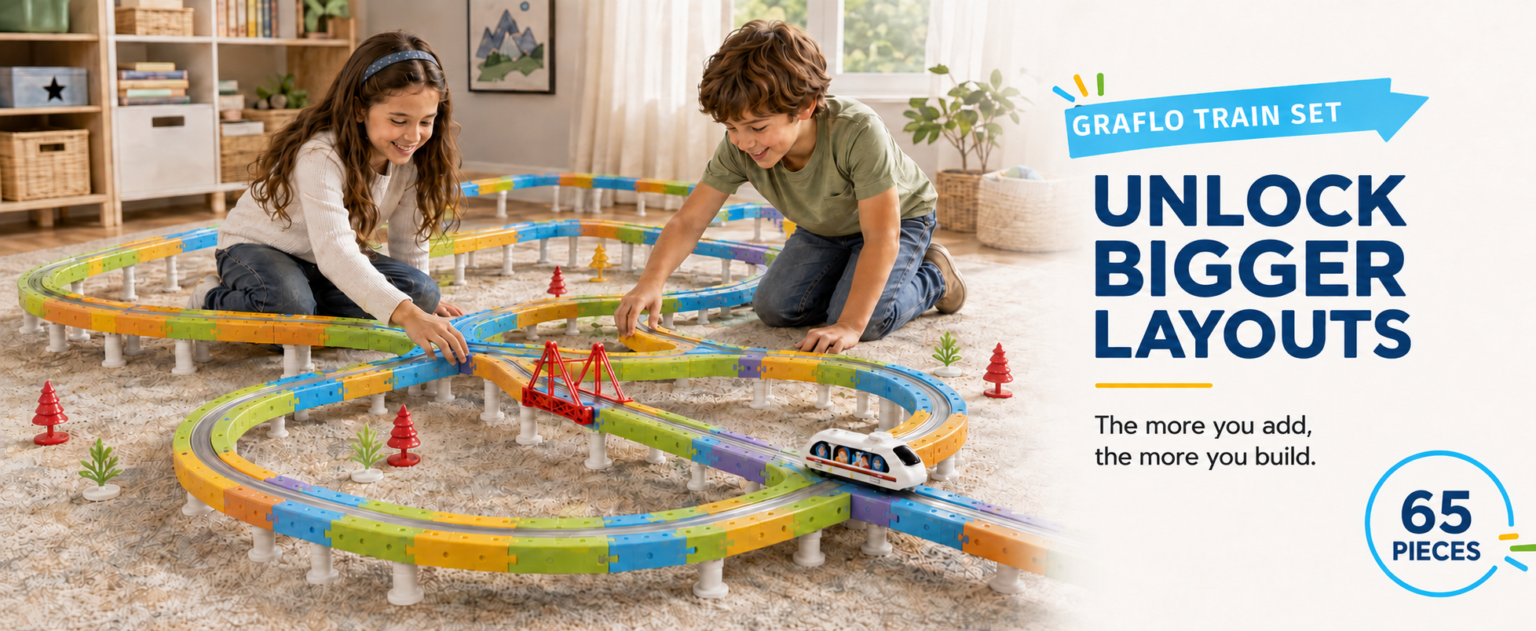 Magnetic Train For Kids 65Pcs