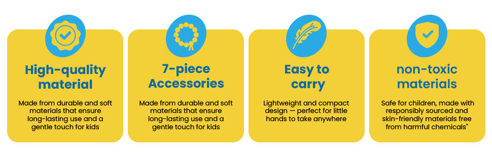 Four reasons to choose it: high-quality material, 7-piece accessories, easy to carry and non-toxic materials