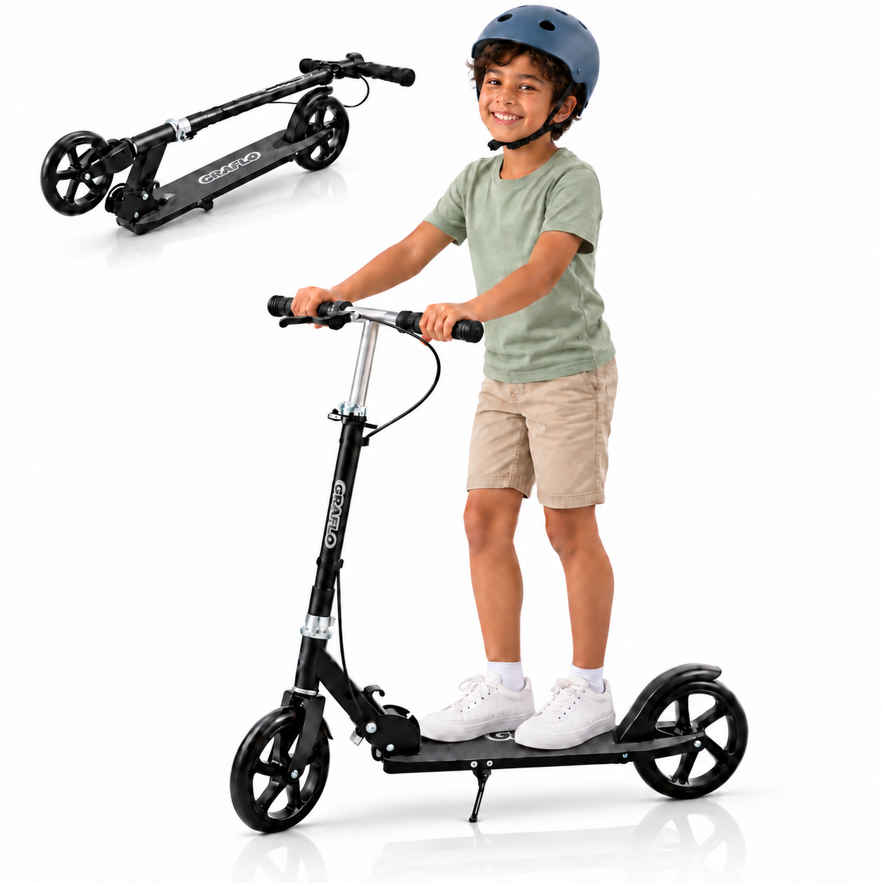 Kids Kick Scooter For Boys Girls Foldable 2-Wheel (Ages 5-12) | GRAFLO