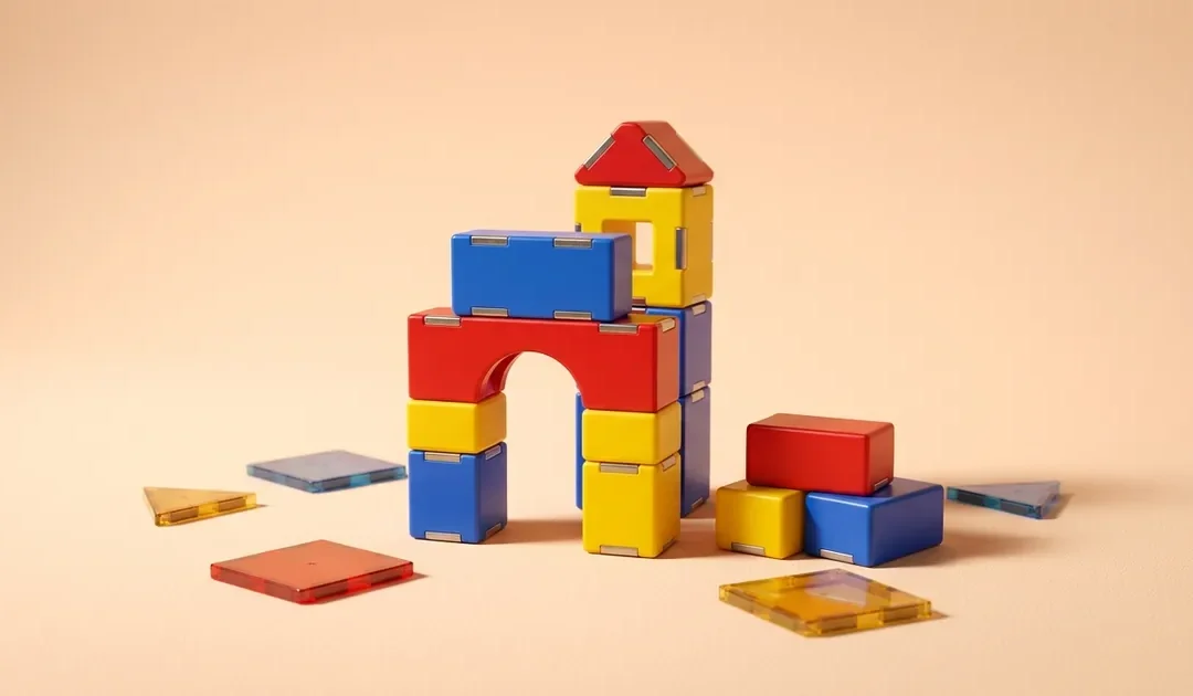 Magnetic building blocks for kids