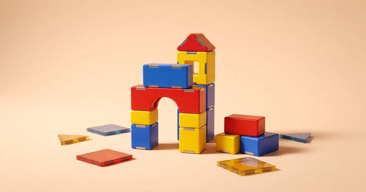 Magnetic building blocks for kids